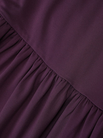 Party Dress Dresses Maxi Purple Strapless Pleated Sexy Semi Formal Summer Dress