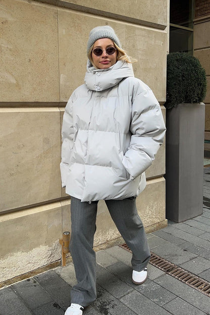 Relaxed Fit Quilted Longline Coat