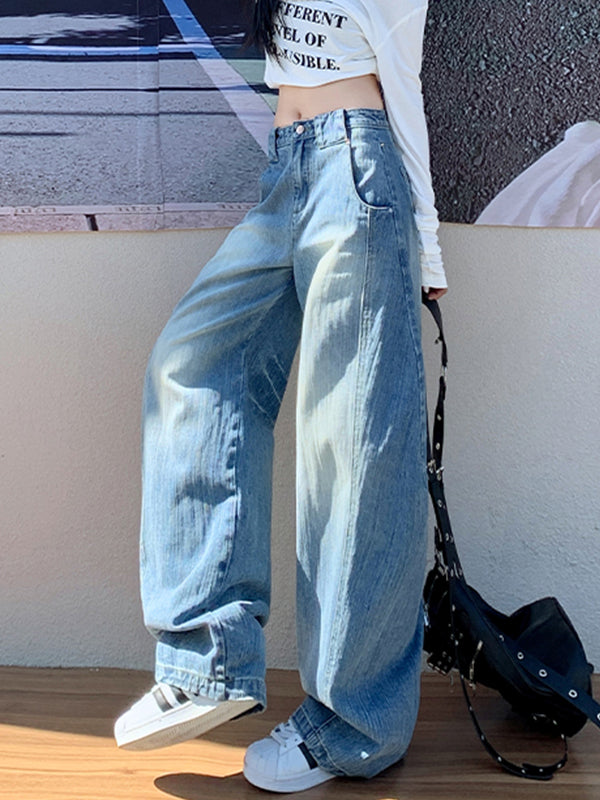 American Retro Street Design Boyfriend Jeans