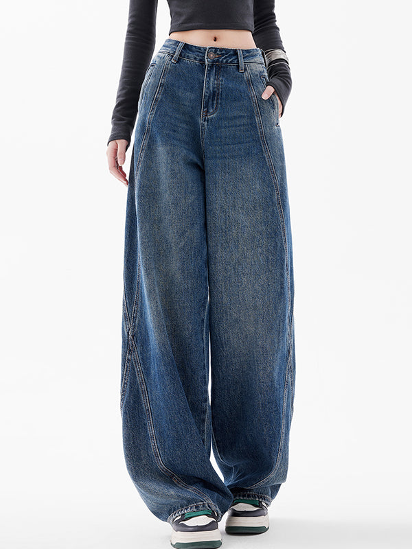 Scimitar Loose Design Boyfriend Jeans
