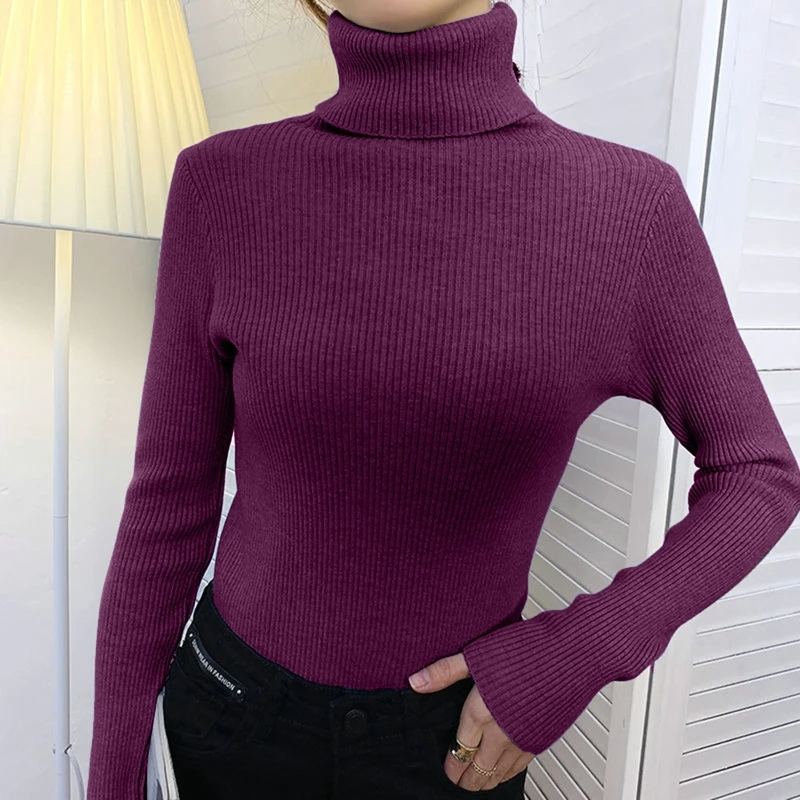 Jersey informal de manga larga y corte ajustado para mujer | Ideal para otoño/invierno