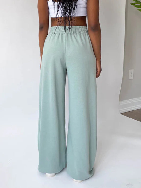 Solid Color Rolled Sweatpants