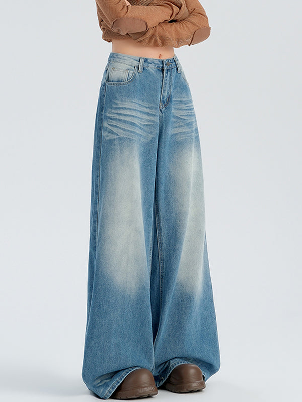 Loose Wide-Legged Straight Fit Boyfriend Jeans