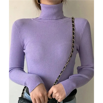 Jersey informal de manga larga y corte ajustado para mujer | Ideal para otoño/invierno
