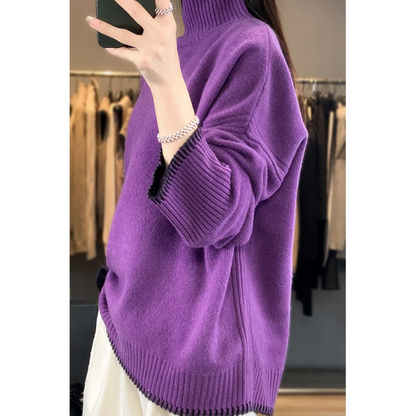 Jersey de punto suave y holgado para mujer, fácil de usar | Ideal para otoño/invierno