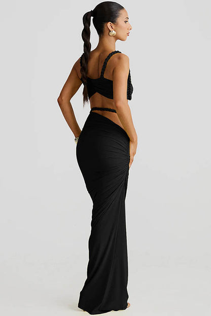 Conjunto de falda brisa de albaricoque