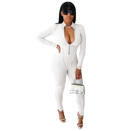 Women Clothing Jumpsuit Sweatpants Running Suit Pajamas Long Sleeve Autumn Winter