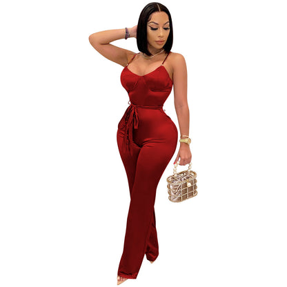 Sexy Jumpsuit Straight Leg Trousers Casual Office