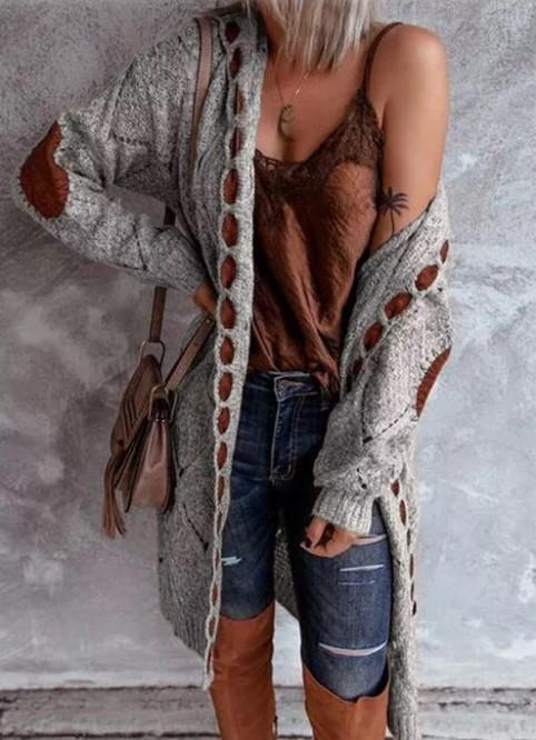 Long Sleeve Cardigan Sweater(3 Colors)