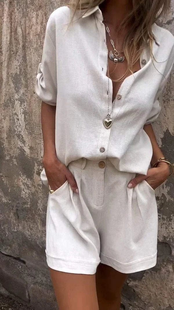 Paula - Light Linen Set