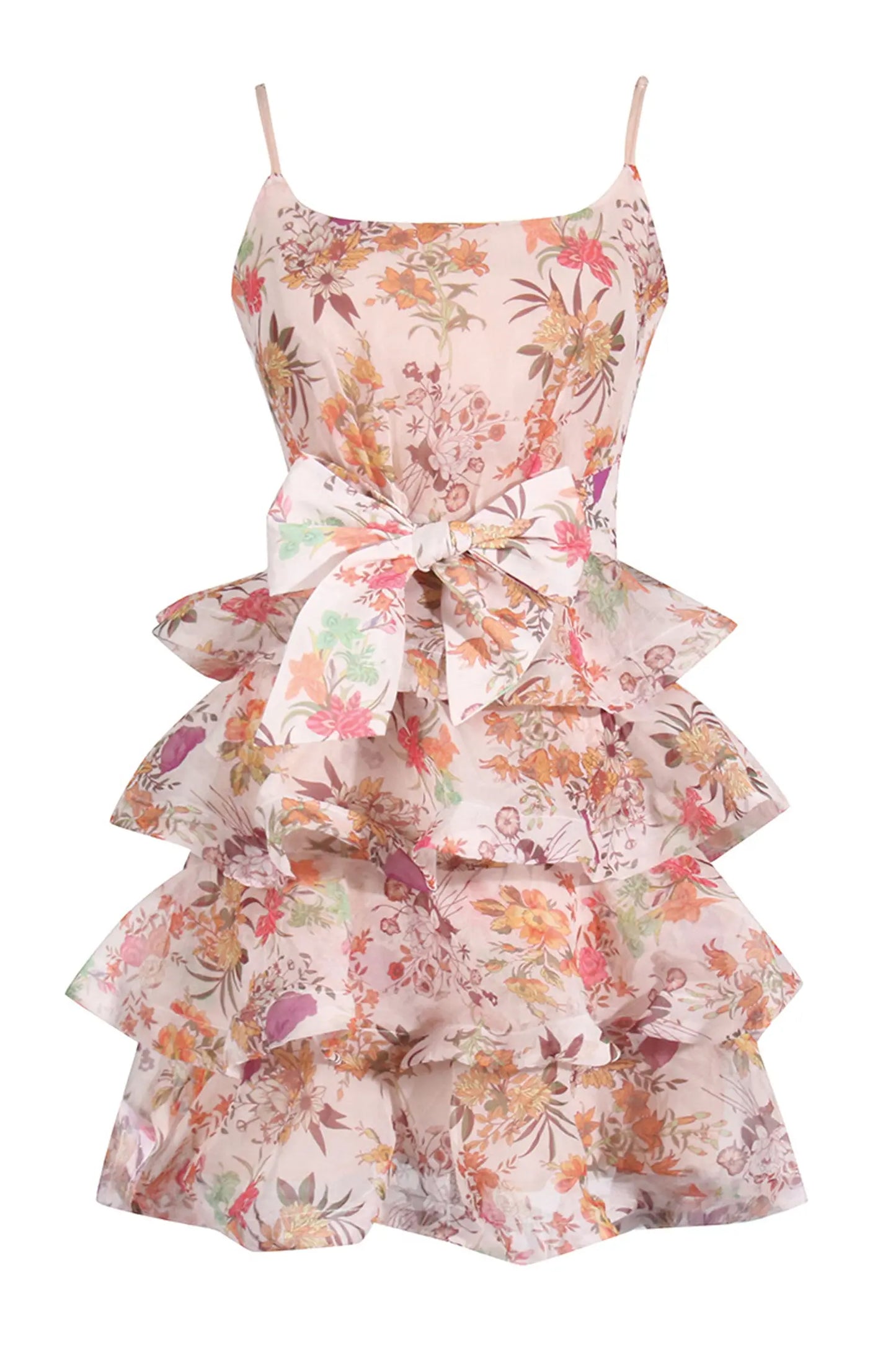 Irma Floral Ruched Slip Mini Dress