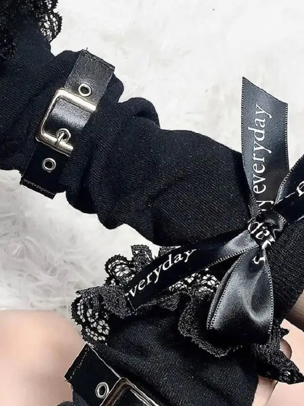 Striped Gothic Kawaii Arm Warmers
