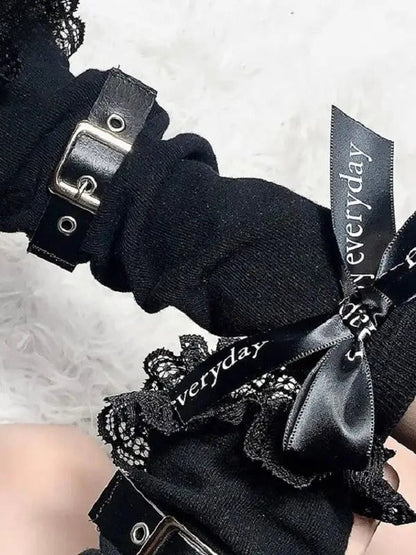 Striped Gothic Kawaii Arm Warmers