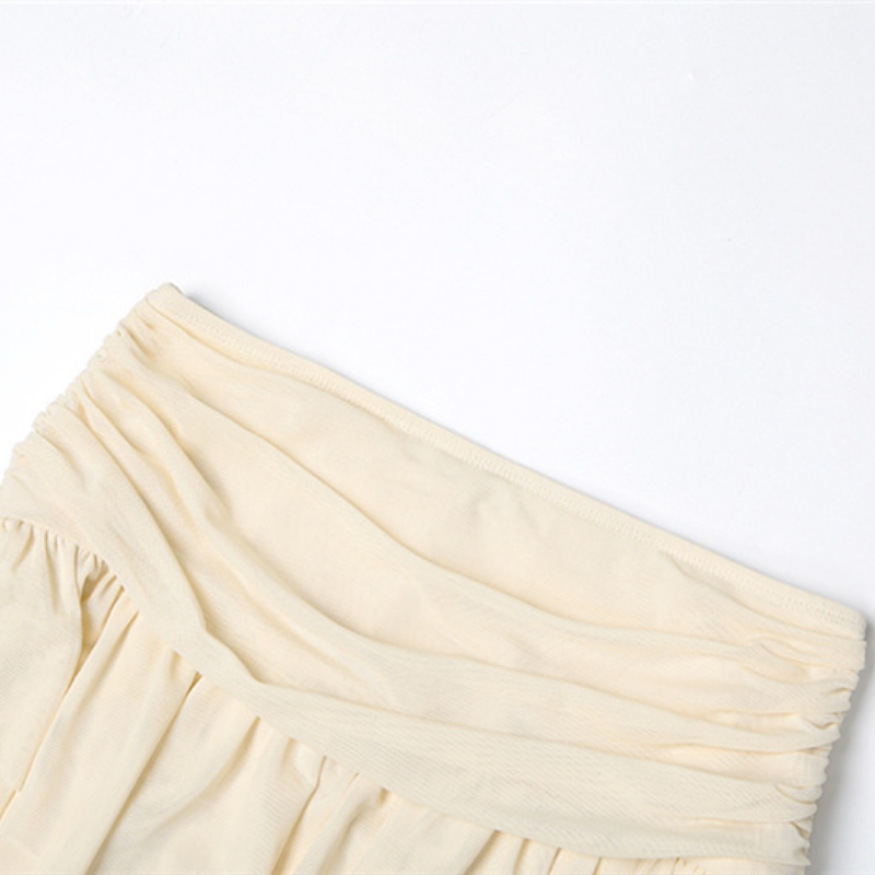 Halter mesh ruched cowl neck mini skirt set  | Festival Outfits Women