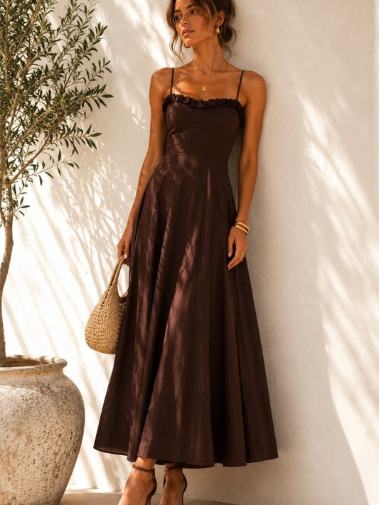 Alicia Navy Midi Dress