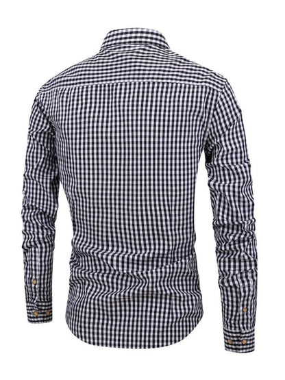 Walker - Camisa de cuadros de manga larga - Clásica - Tendencia - Ideal para otoño