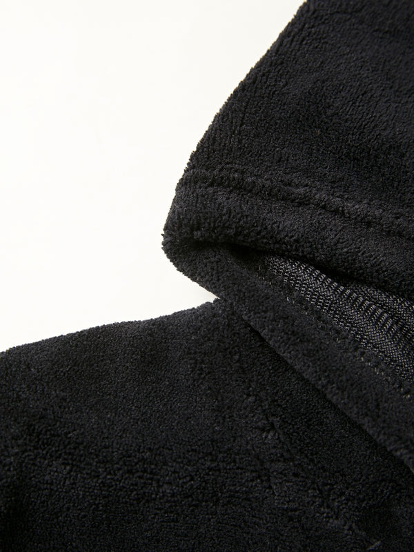 Letter Rhinestone Print Short Hoodie