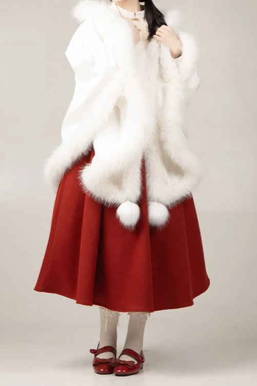 Short Hooded Cardigan Cloak