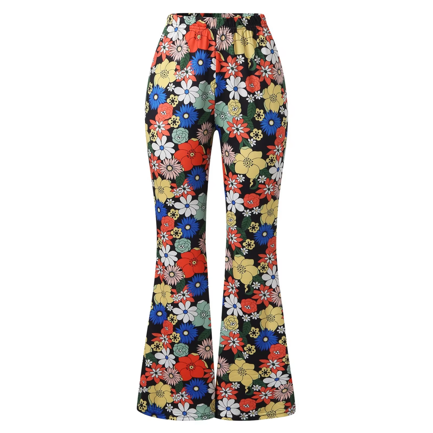 Women's High Waisted Floral Print Flared Trousers | Ideal for All Seasons