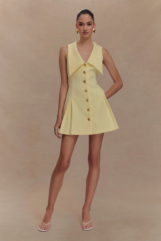 Minivestido sin mangas - Limón