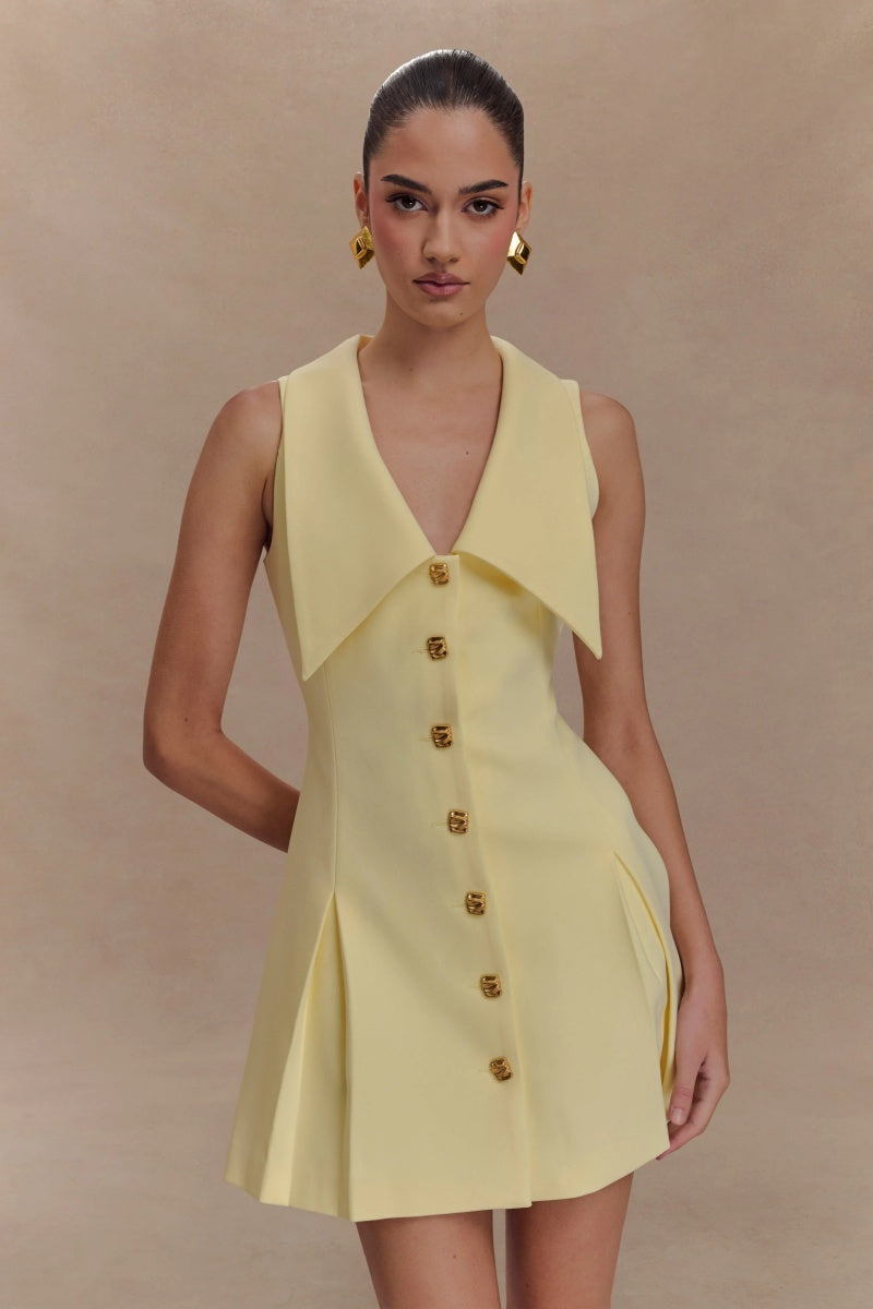 Minivestido sin mangas - Limón
