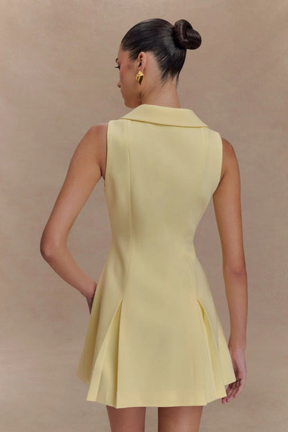 Minivestido sin mangas - Limón