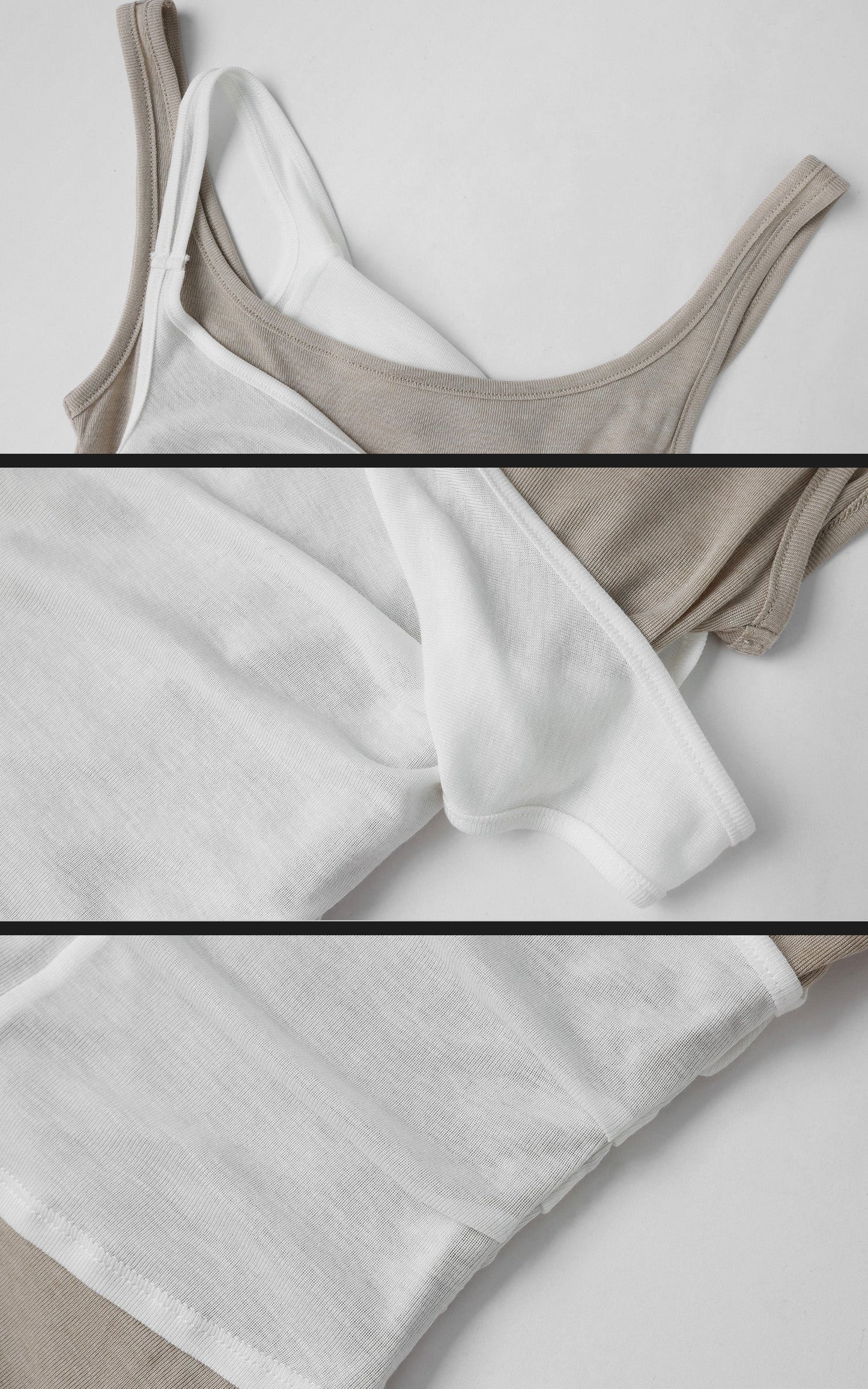 Faux Two-Piece Layered Tank Top
