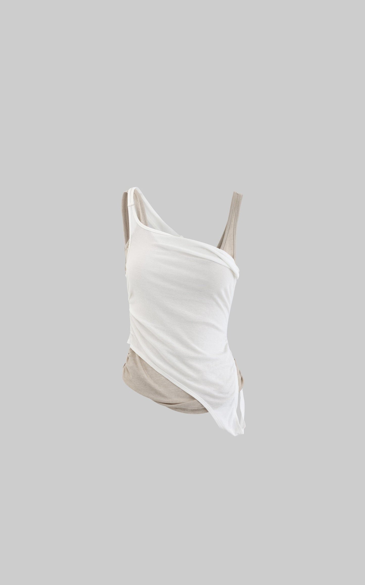 Faux Two-Piece Layered Tank Top