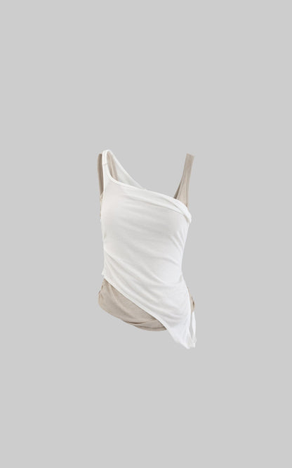 Faux Two-Piece Layered Tank Top