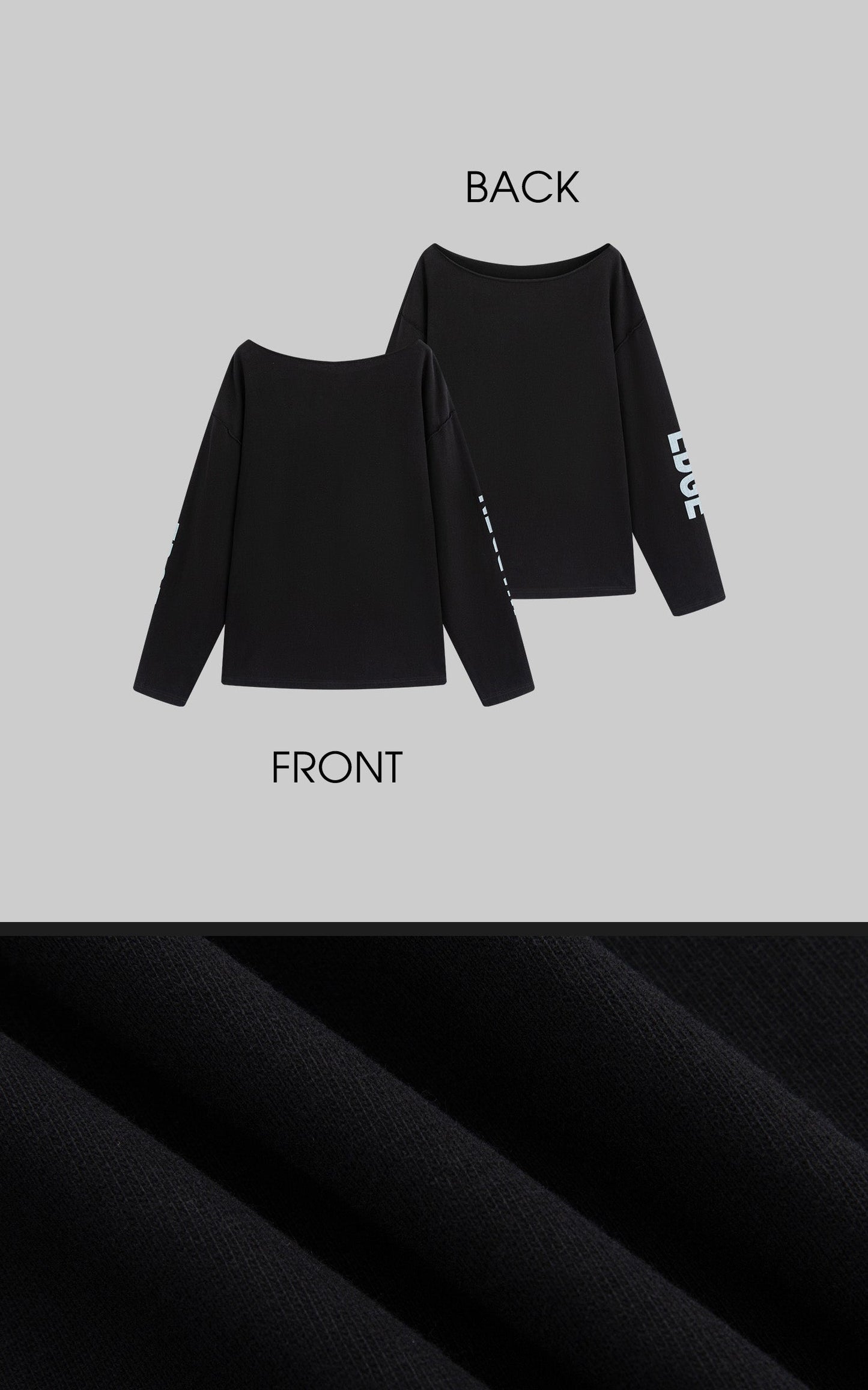 Asymmetrical Off-Shoulder Long Sleeve Top