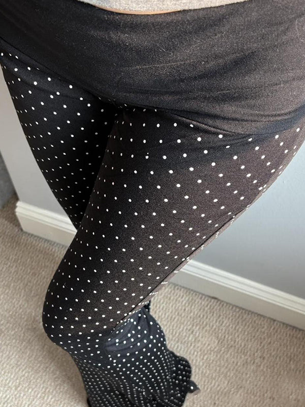 Polka Dots Flare Leg Pants