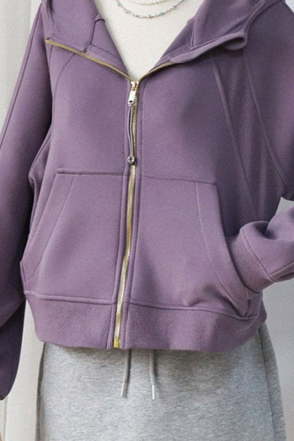 Thin Yoga Hoodie Loose Fit Open Front Hoodie