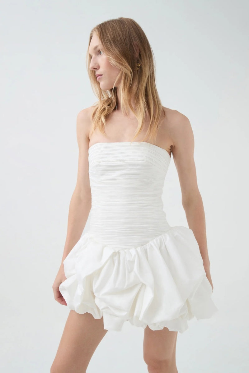 Vestido mini con dobladillo abullonado de Violette