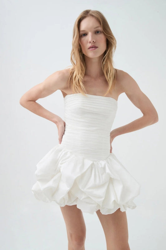 Vestido mini con dobladillo abullonado de Violette