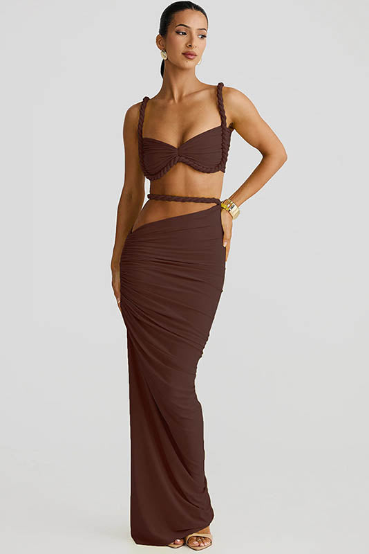 Conjunto de falda brisa de albaricoque