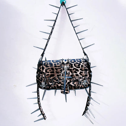 Cross applique metal chain hollow out cut out top  | Festival Outfits Women