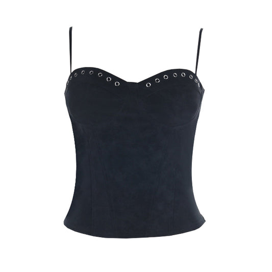 V neck zip-up backless solid cami top  | Festival Outfits Women