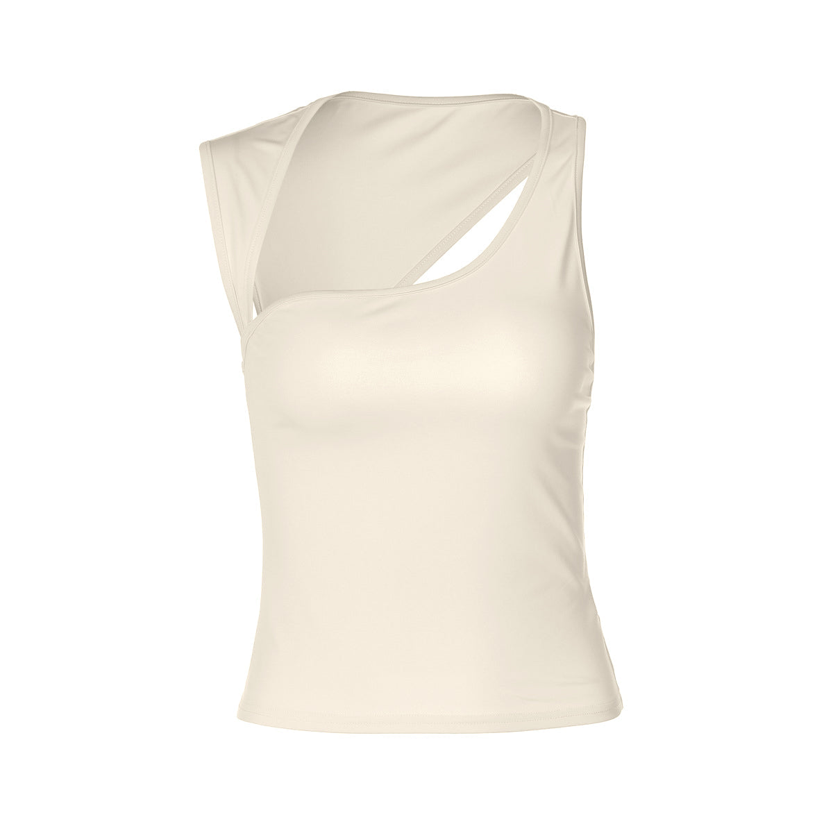Irregular sleeveless solid tank top  | Festival Outfits Women