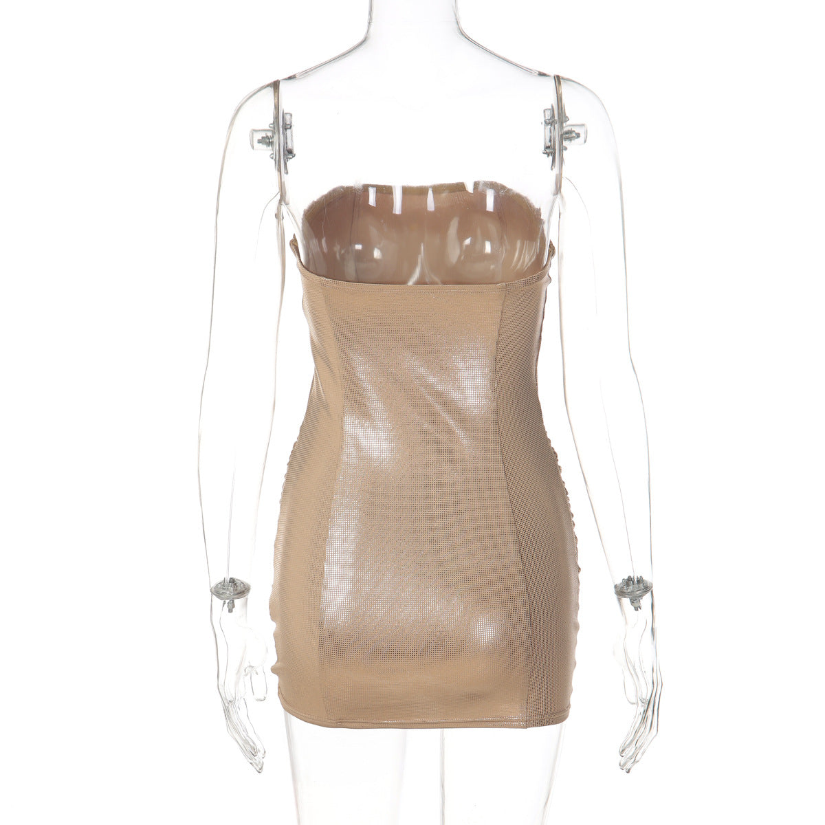 Ruched polka dot backless tube mini dress  | Festival Outfits Women