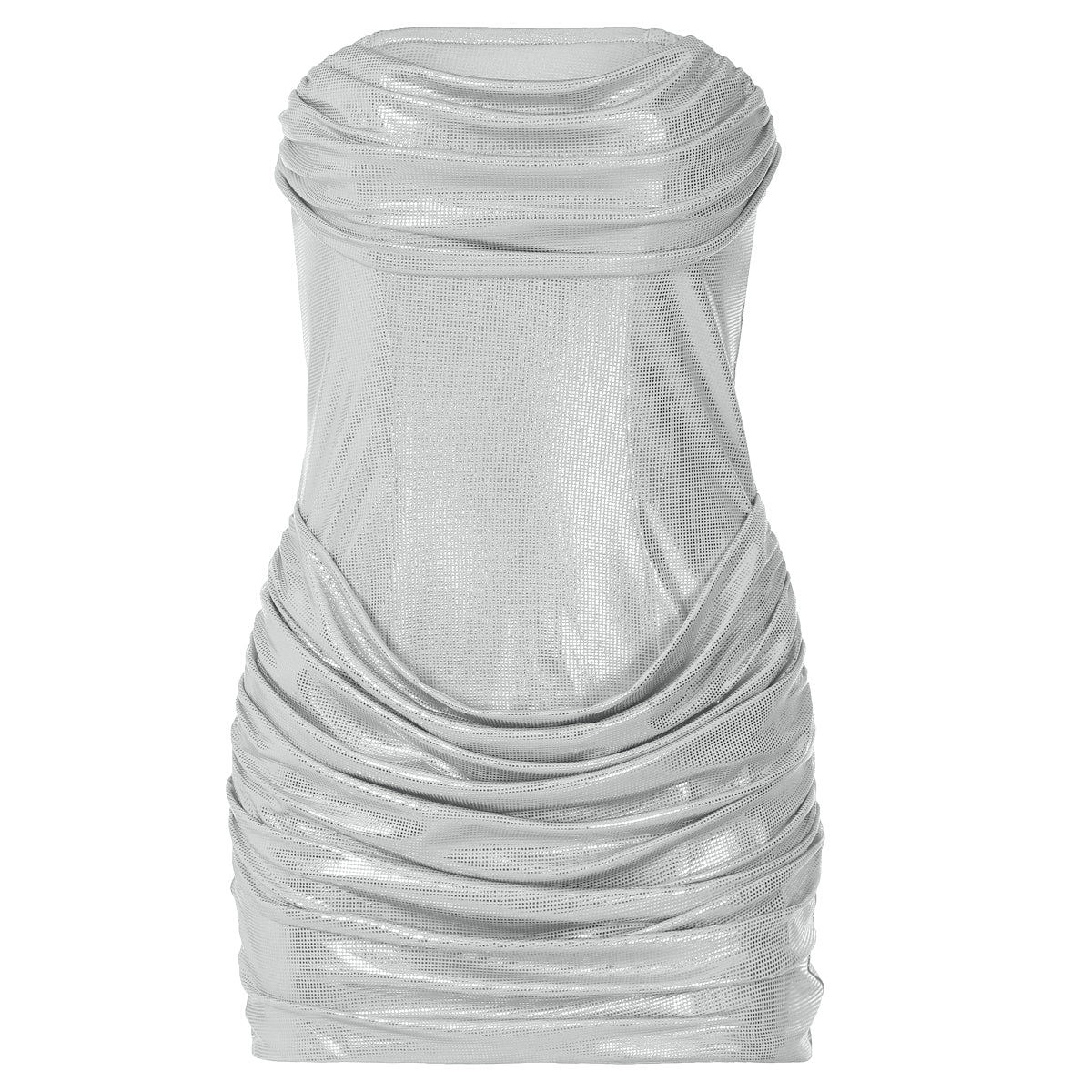 Ruched polka dot backless tube mini dress  | Festival Outfits Women