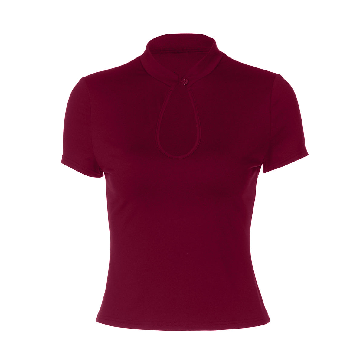 Short sleeve hollow out button solid top  | Festival Outfits Women