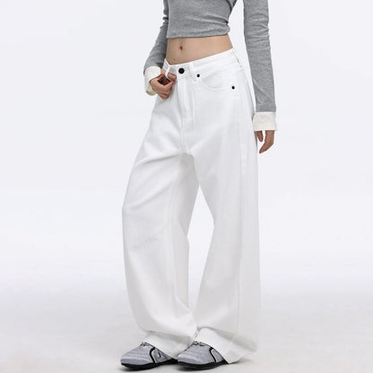 Pocket solid button low rise wide leg | Baggy Low Rise Jeans  | Festival Outfits Women