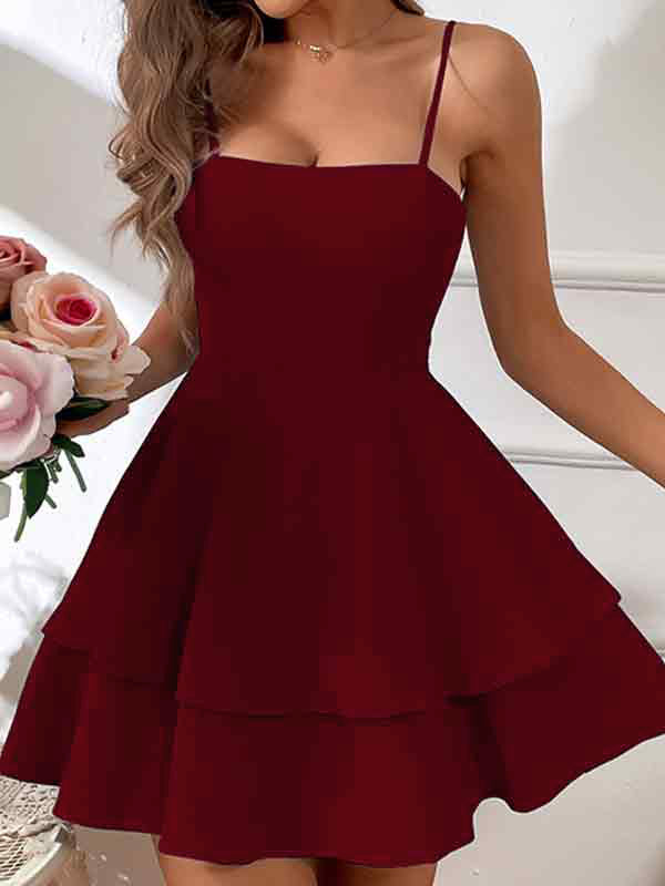 Backless Bow Tie Straps Mini Dress