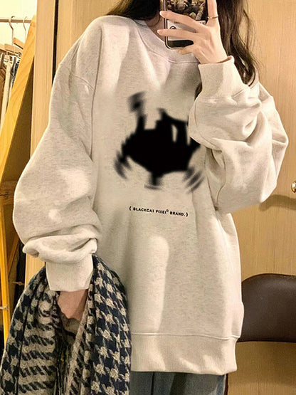 American Retro Kitten Round Neck Sweaters