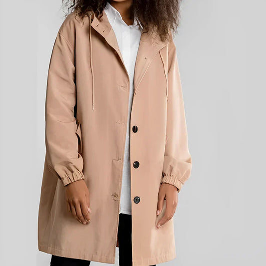 Chaqueta impermeable clásica con capucha para mujer | Ideal para actividades al aire libre