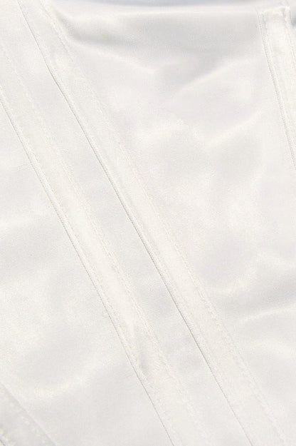Sexy Halter Satin Corset Lace Up Cropped Tank Top