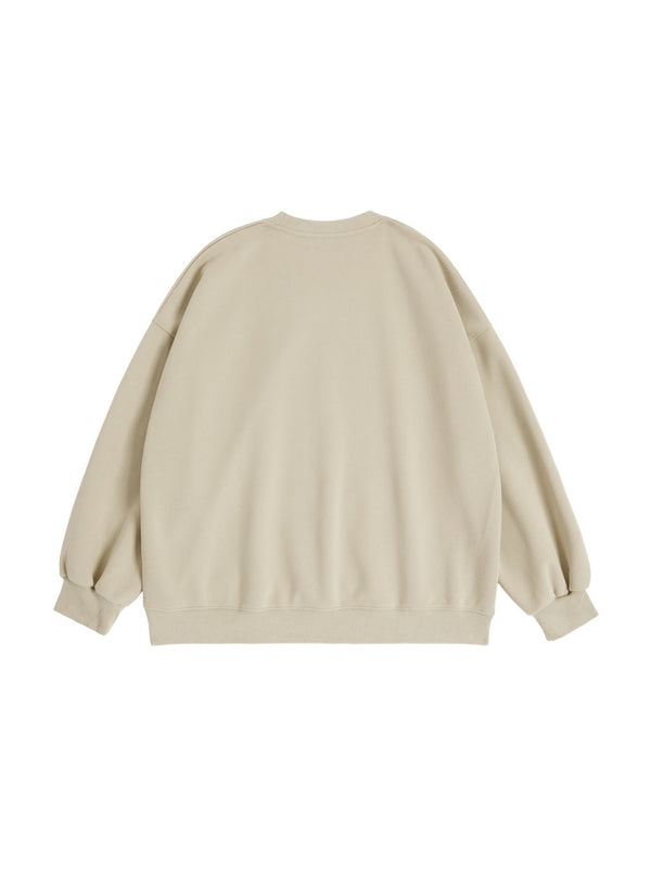 Contrast Color Letter Print Oversized Sweatshirt