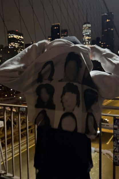 Y2K Double Hooded Zip Casual Hoodie