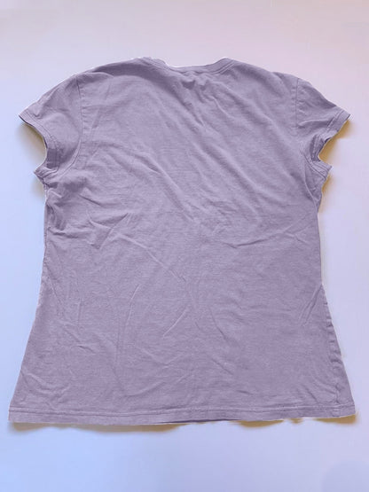 Vintage Brown Letter Print Short Sleeve Tee