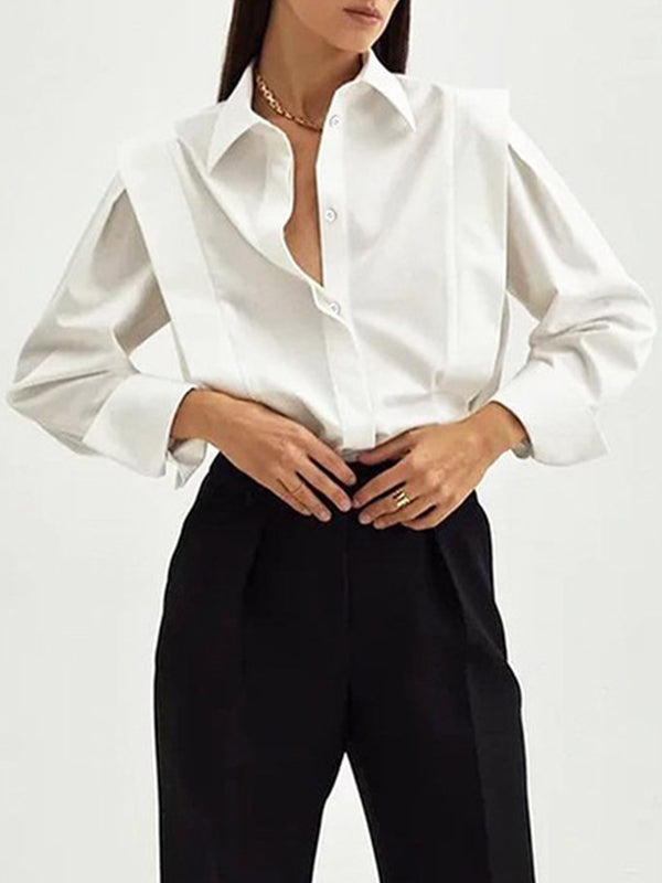 Solid Loose Long Sleeves Shirts